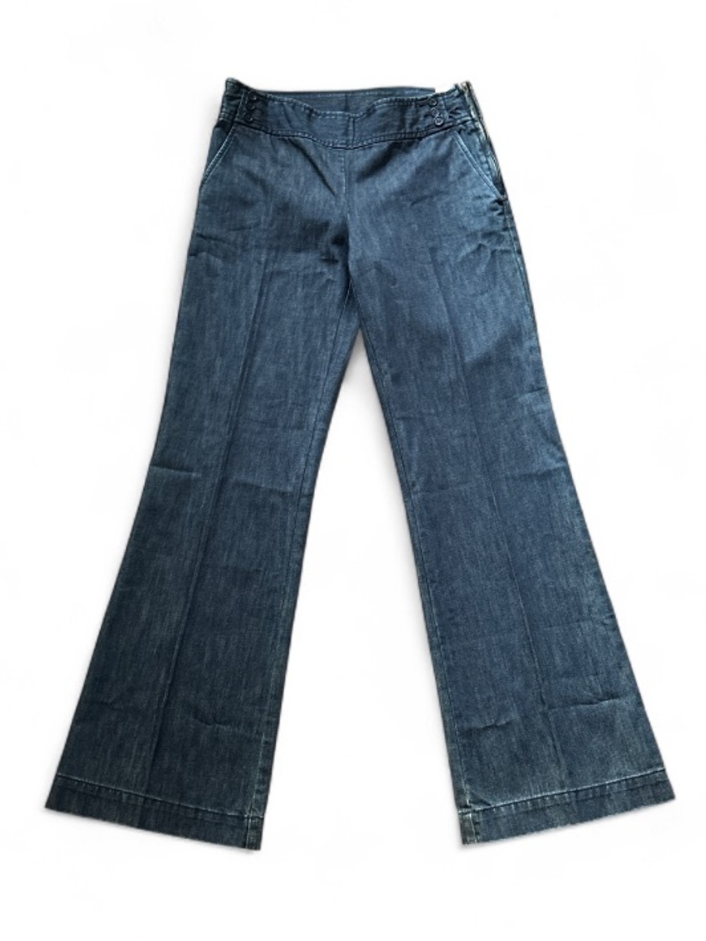 Talbots Signature Denim Women’s Deep Indigo Blue Wide-Leg Flare Jean Size 8/29